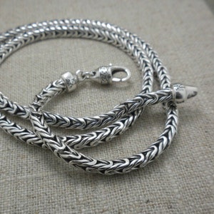 Sterling Silver .925  BYZANTINE Chain Celtic Lobster Clasp Made by Keith Jack Gift Boxed 18", 20", 22" or 24"