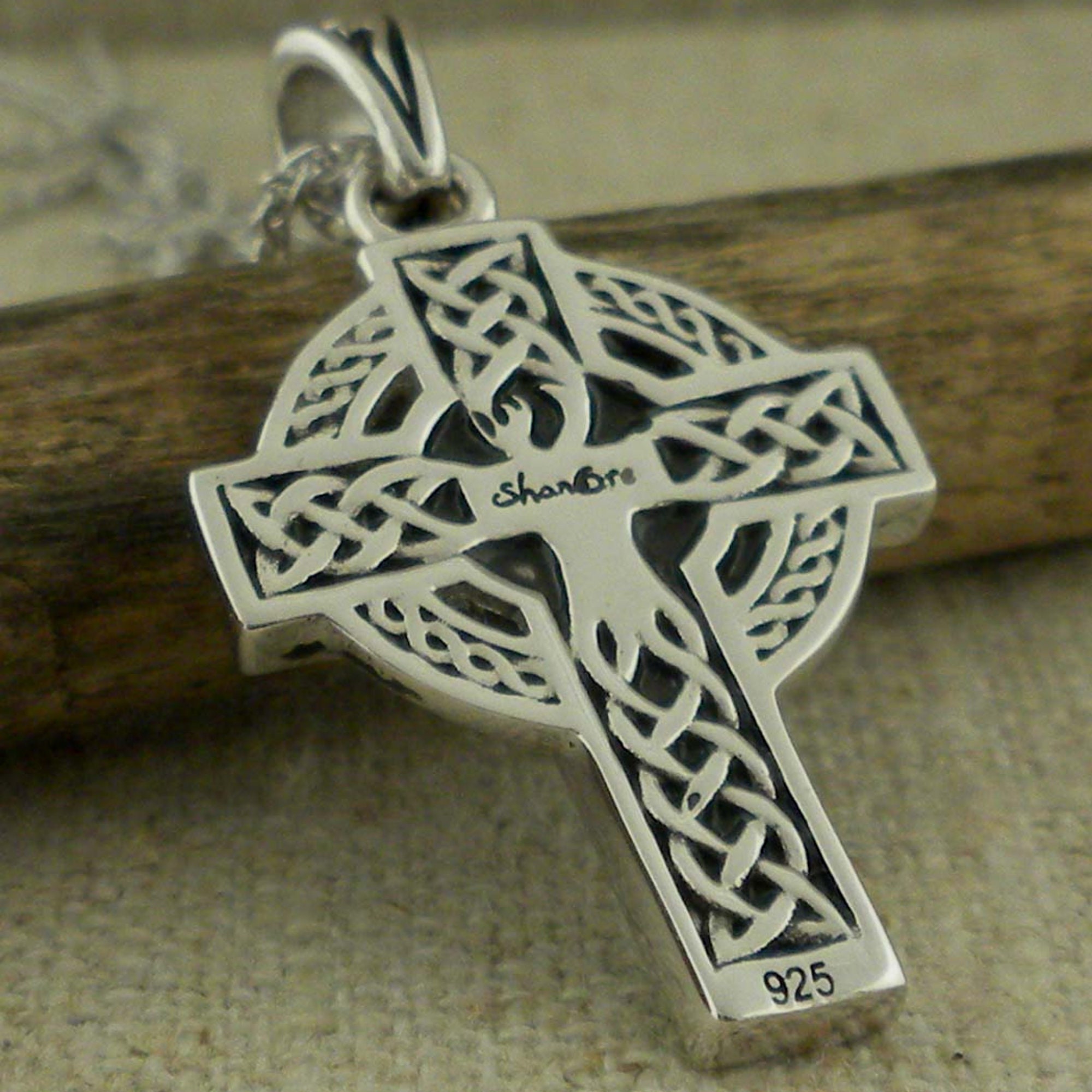 Sterling Silver .925 Irish Celtic Tree of Life Cross Pendant | Etsy