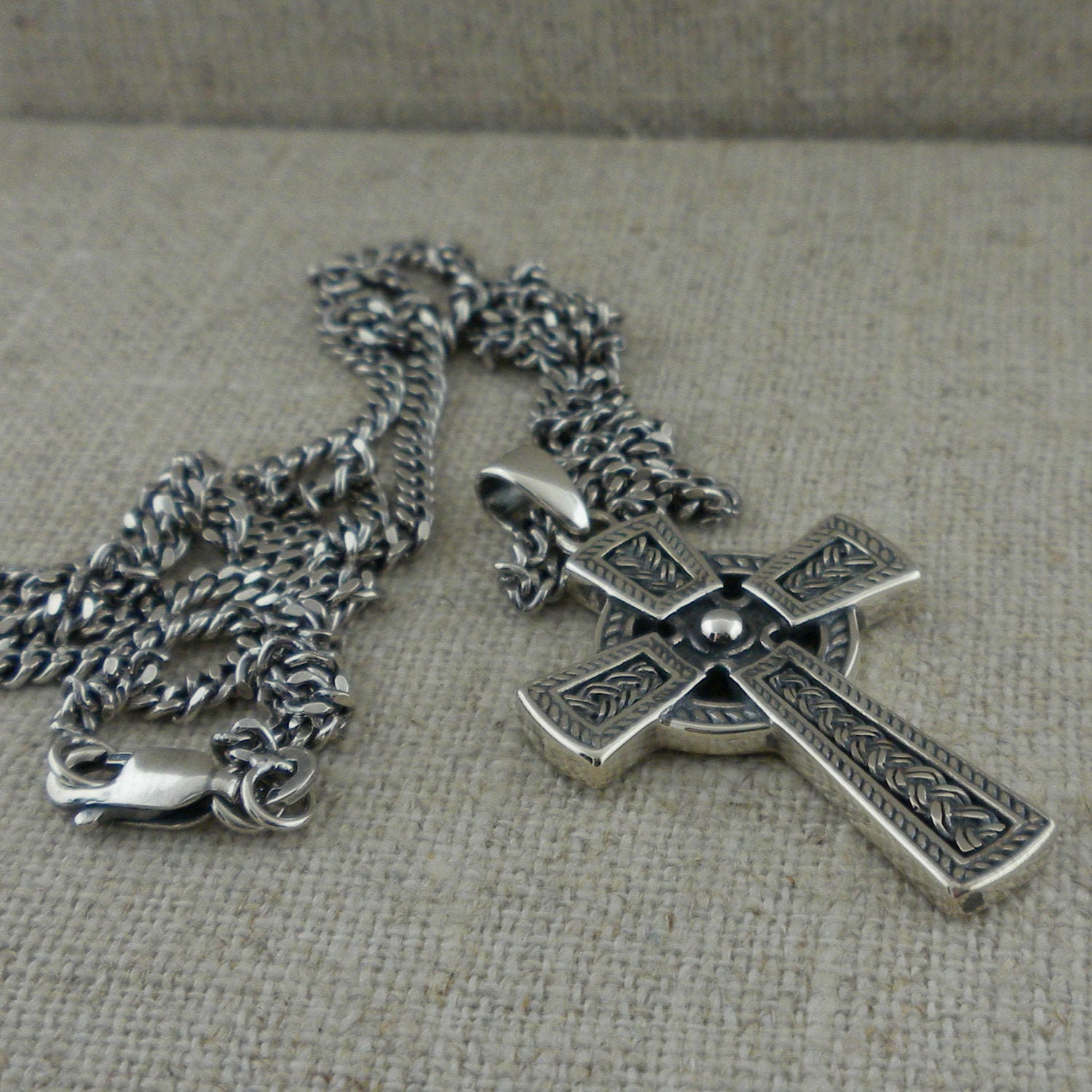 NKlaus Orecchino Singolo In Argento Sterling 925 – Cerchio Celtico 20 Mm, Unisex, Gioiello Minimal
