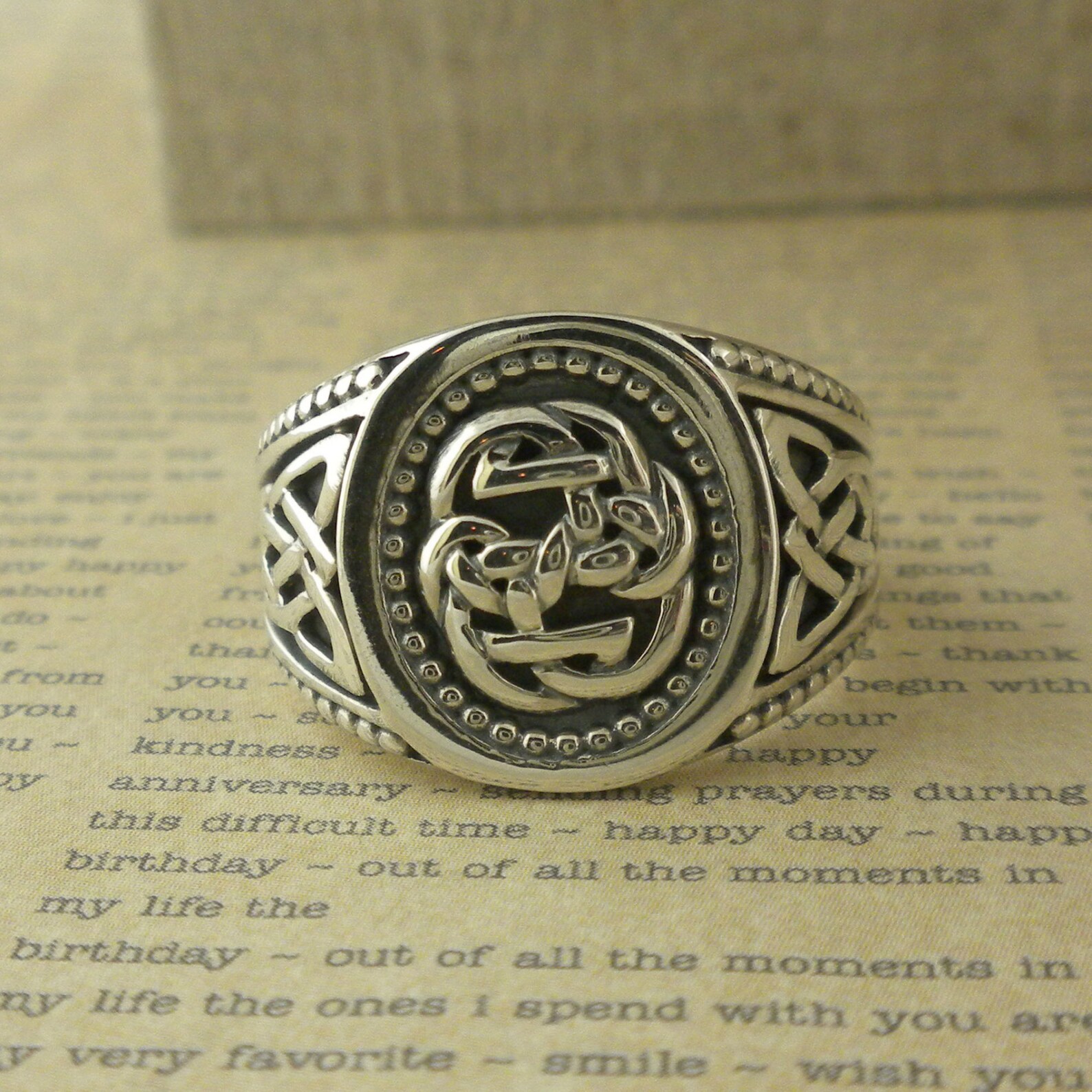 Sterling Silver .925 Celtic Knot Path of Life Ring With Etsy