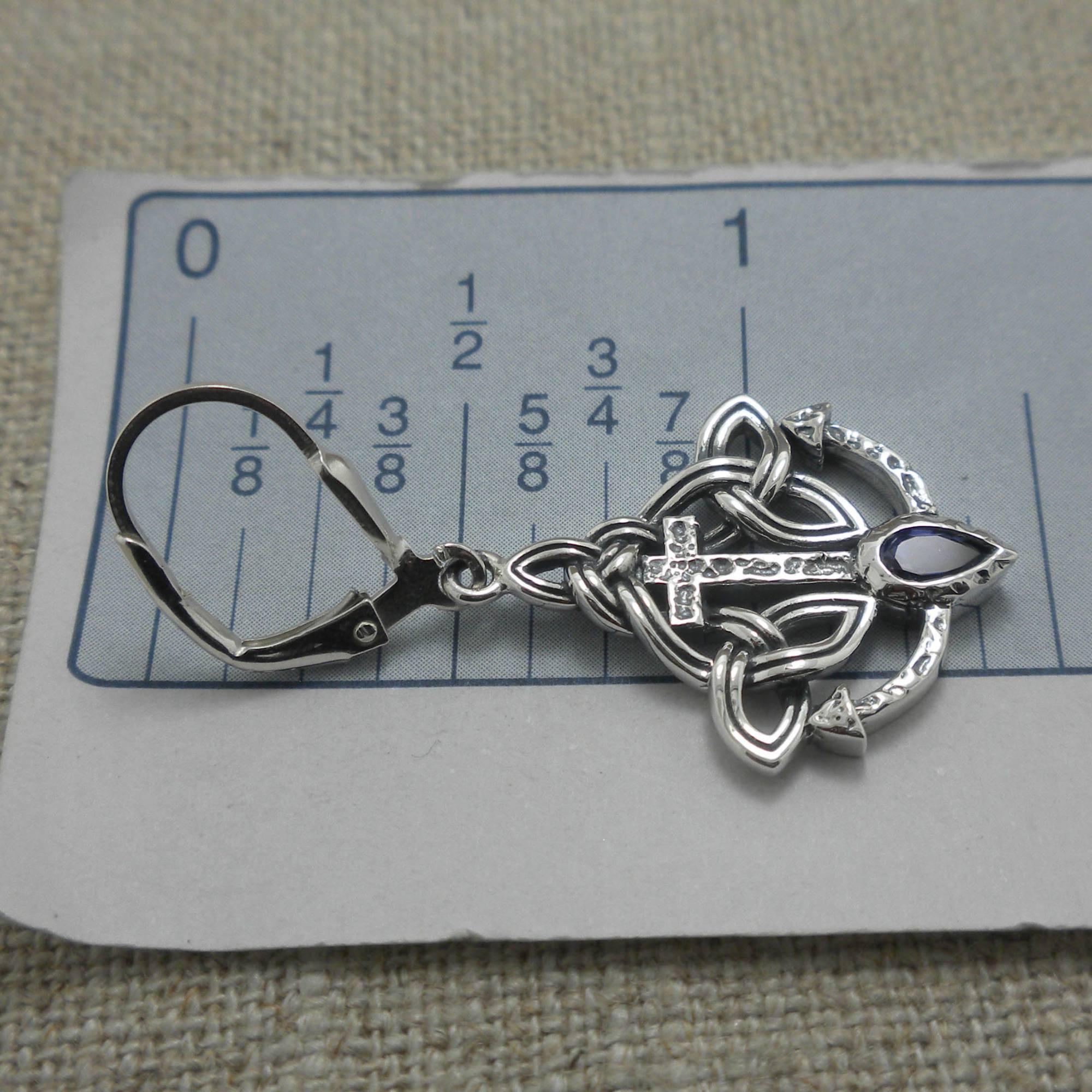 Orecchini a goccia Pendenti In Argento Sterling Vintage Celtic Cross - Italia