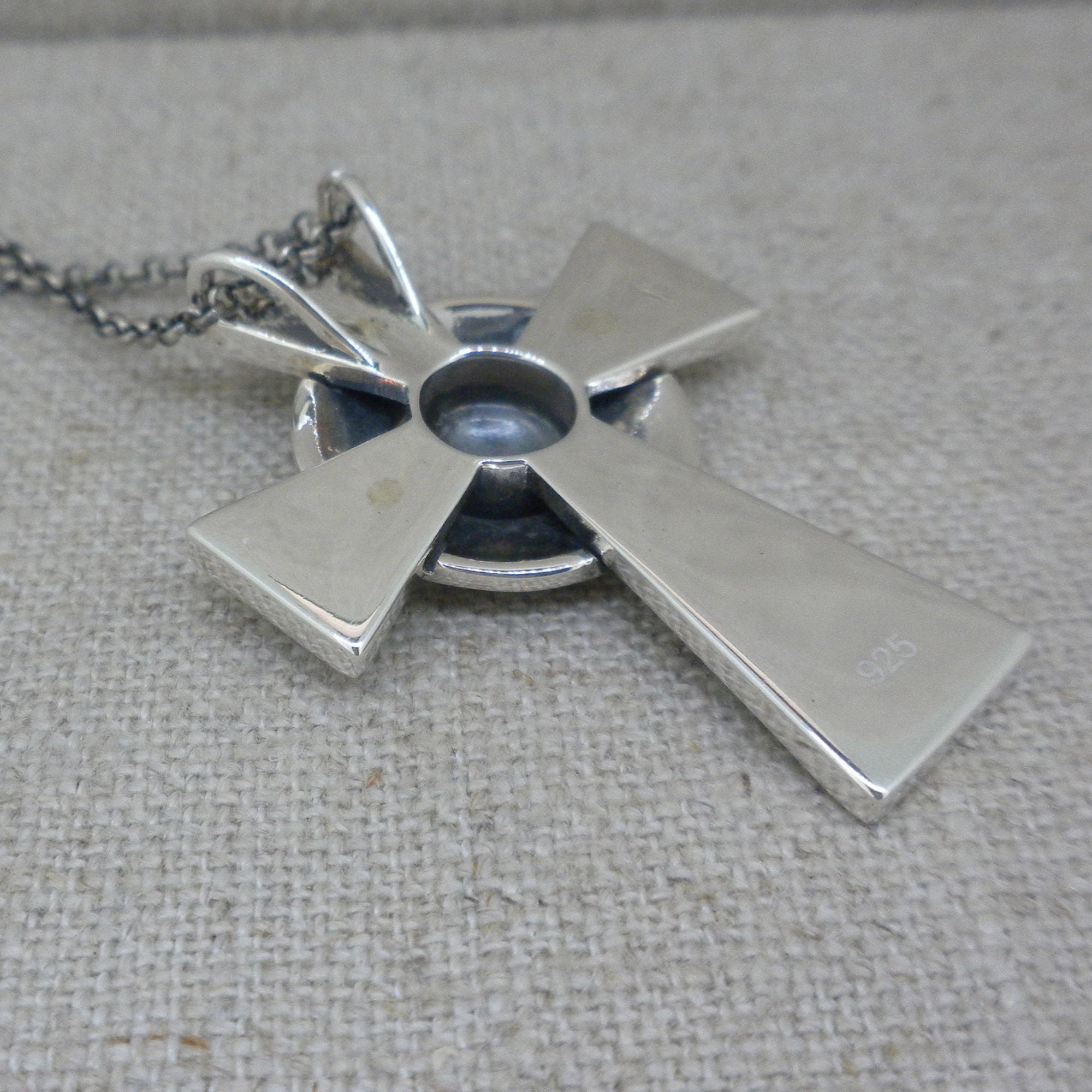 Large Sterling Silver and 18K Bead Wood Quay Celtic Cross Pendant With ...
