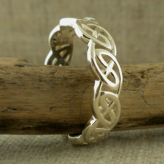 5 Mm .925 Sterling Silver Celtic Knot Wedding Ring Boxed With