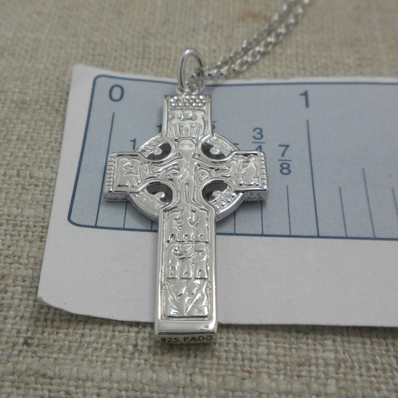 Sterling Silver Irish Celtic Cross of Durrow Necklace, Gift Boxed - Etsy