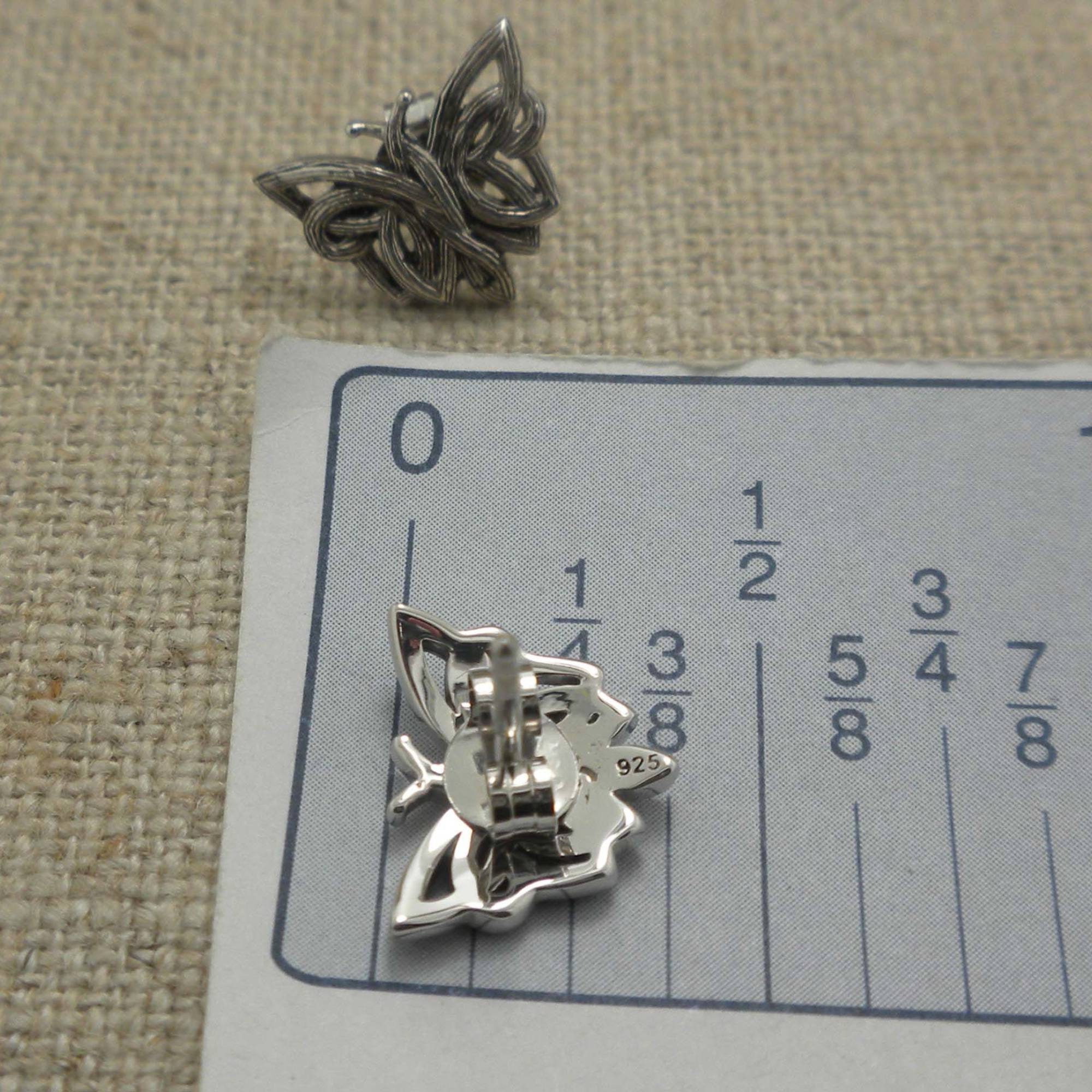 Orecchini A Farfalla In Argento 925 | Nodo Celtico E Luna | Ipoallergenici Per Donna | Confezione Regalo - 2