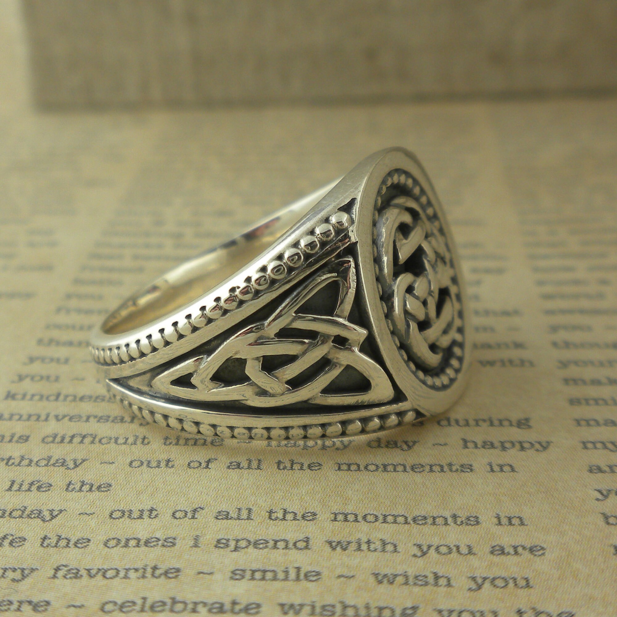 Sterling Silver .925 Celtic Knot Path of Life Ring With Etsy