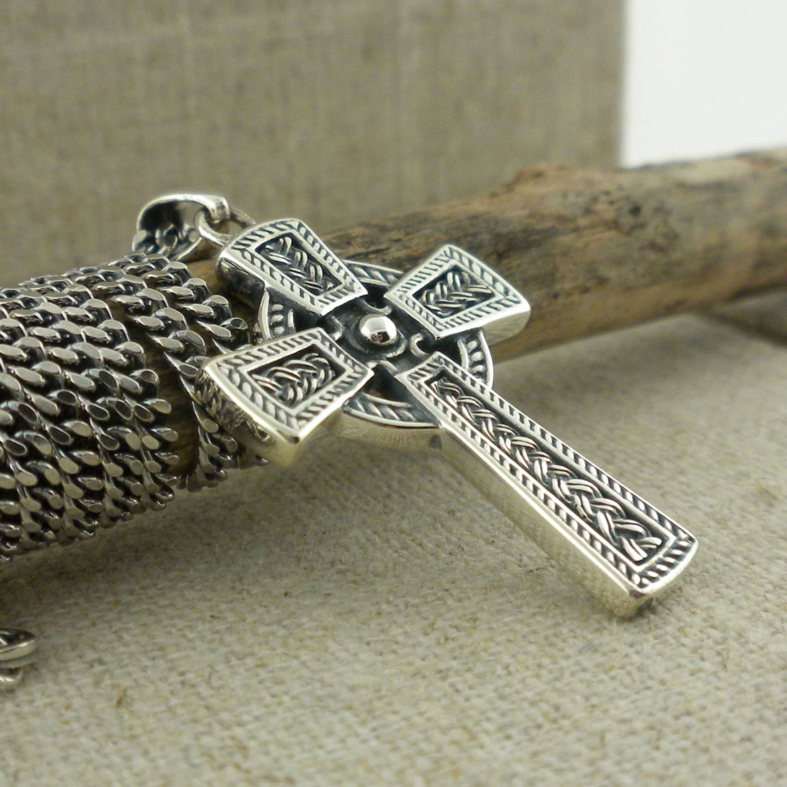 Men's Sterling Silver .925 Heavy Irish Celtic Cross Made - Etsy