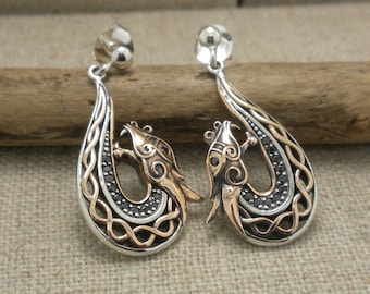 Orecchini pendenti con nodo celtico in argento sterling 925