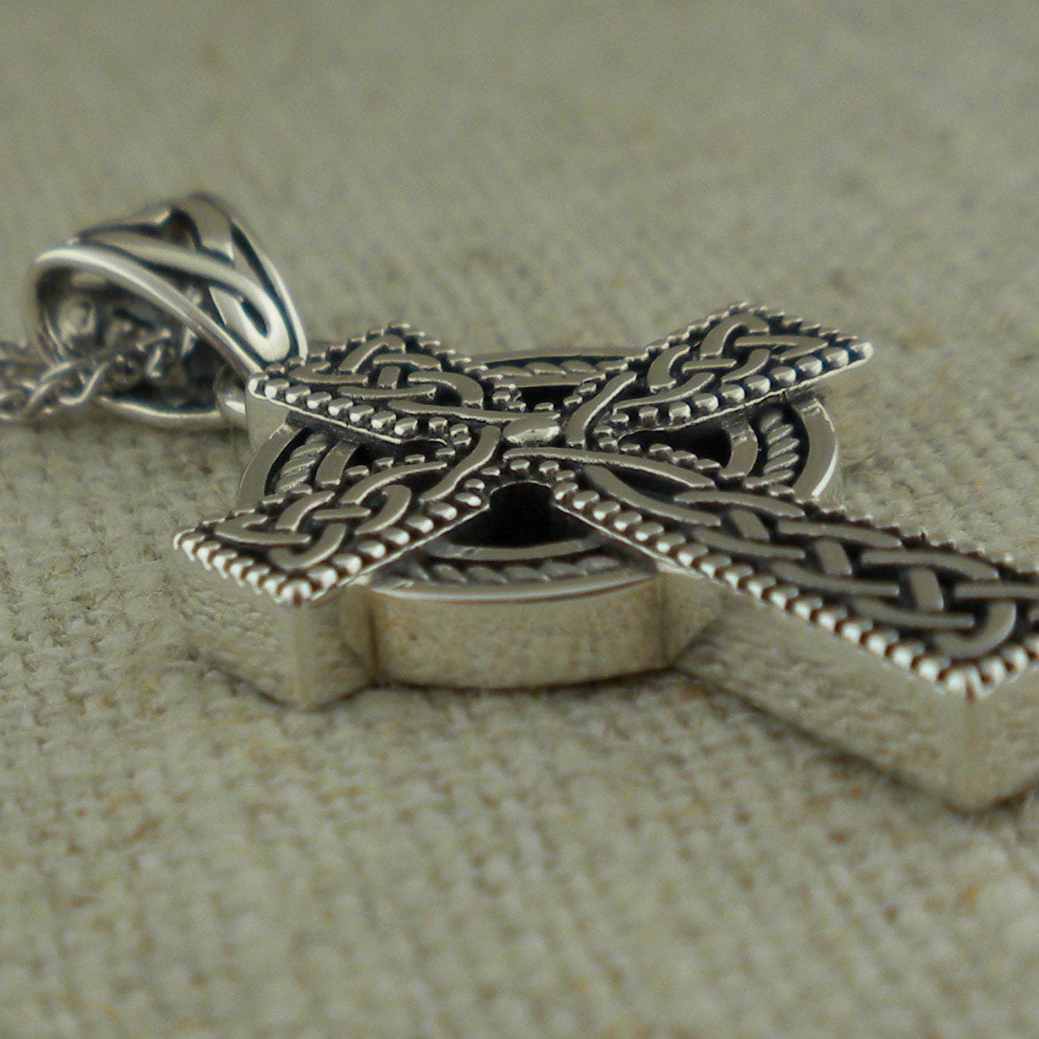Sterling Silver Celtic Cross Pendant With 20" Chain, Irish Jewelry - Etsy