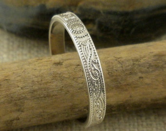 Sterling Silver .925 Irish Celtic Warrior Shield Wedding Ring Made in Ireland by Boru 3.2 mm wide Boxed Irish Wedding Band Polished Finish