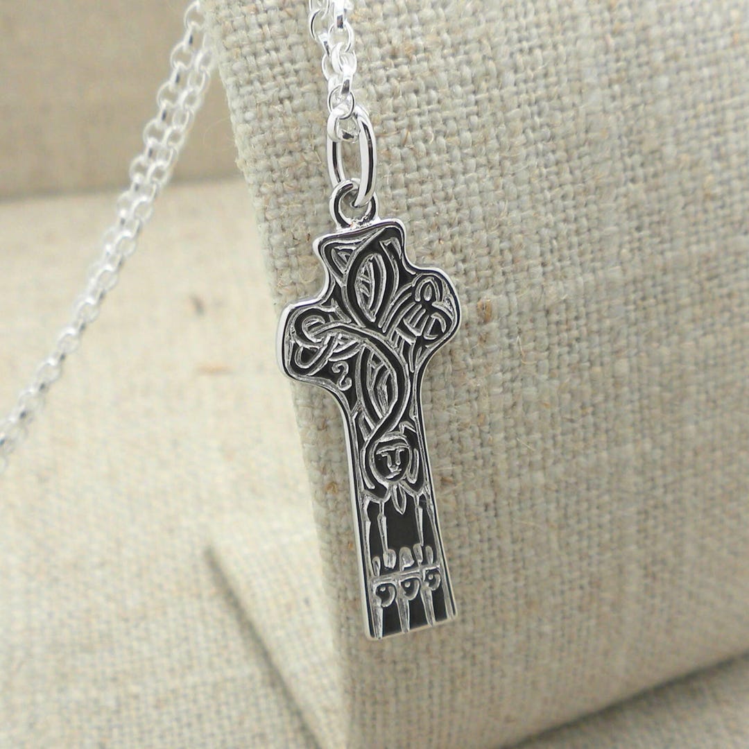 Sterling Silver Carndonagh Celtic Cross Necklace, Irish Gift Fado - Etsy