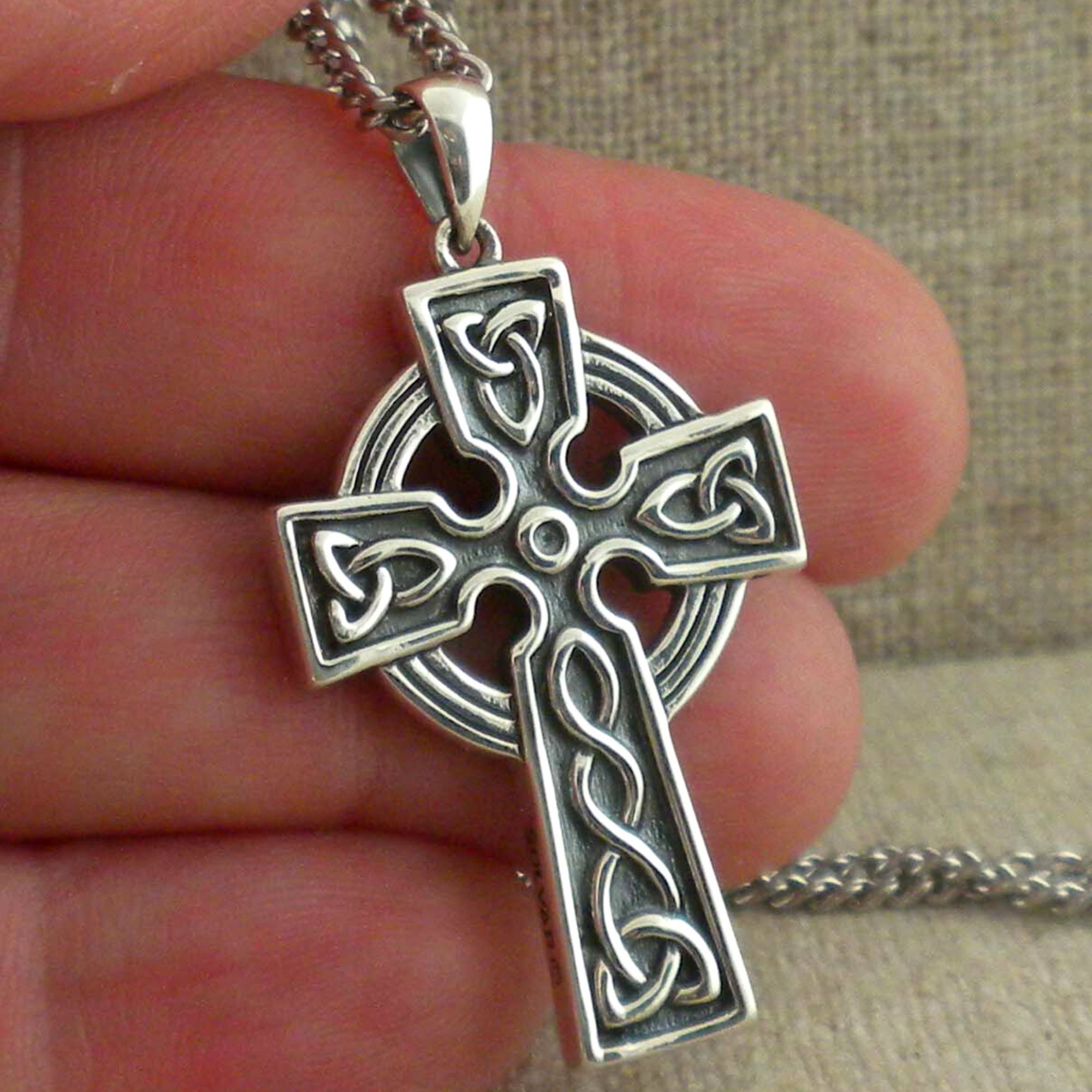 Irish Sterling Silver Irish Celtic Cross made in Ireland by | Etsy