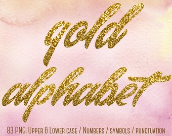 Gold font clipart, Gold glitter alphabet, Gold alphabet, Gold letters, Wedding clipart, Gold glitter letters, Metallic letters clipart, PNG