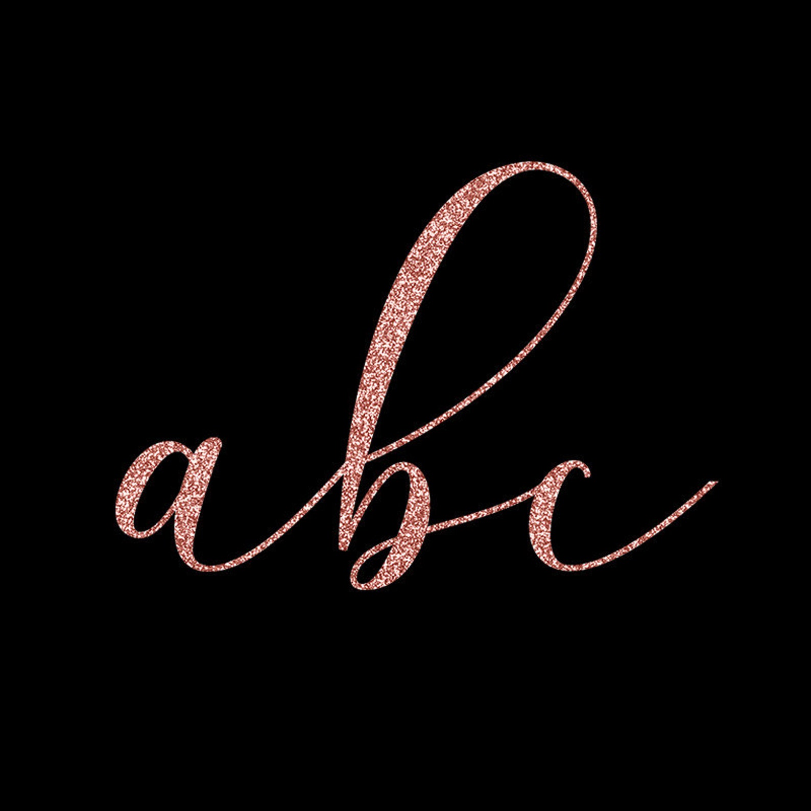 Rose Gold Font Rose Gold Glitter Alphabet Rose Gold Letters - Etsy