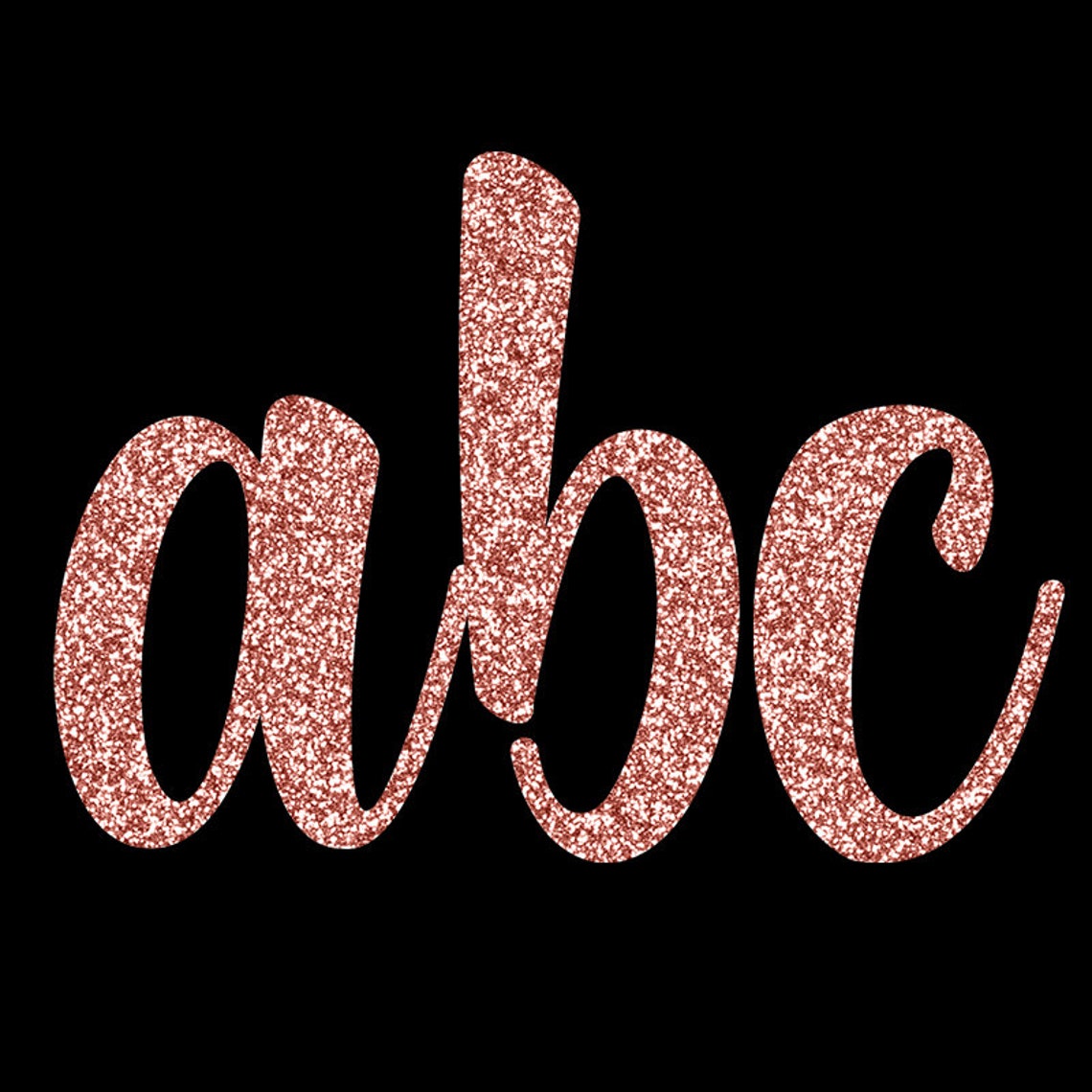 Rose Gold Font, Rose Gold Glitter Alphabet, Rose Gold Letters, Rose ...