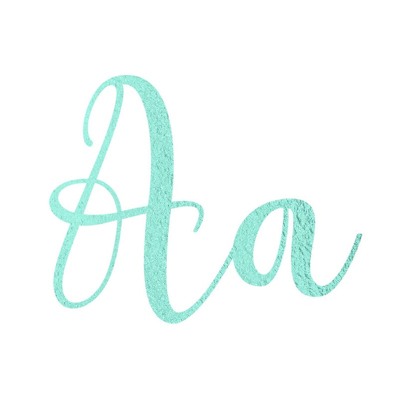 Mint Letters Clipart Mint Font Mint Alphabet With Swirls Etsy UK