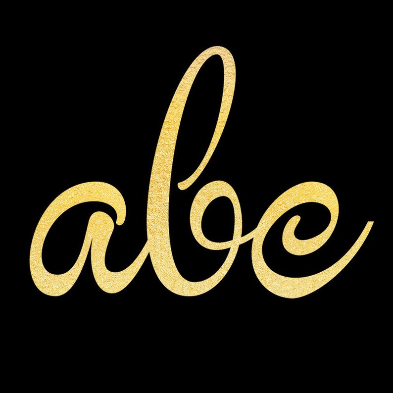 Gold Alphabet Clipart Gold Font Gold Letters With Swirls Etsy Canada