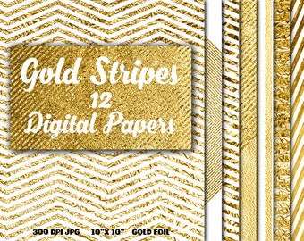 Gold stripes digital paper clipart, Gold foil digital paper, Gold texture, Metallic textures, Gold wallpaper, Gold background, Gold clipart