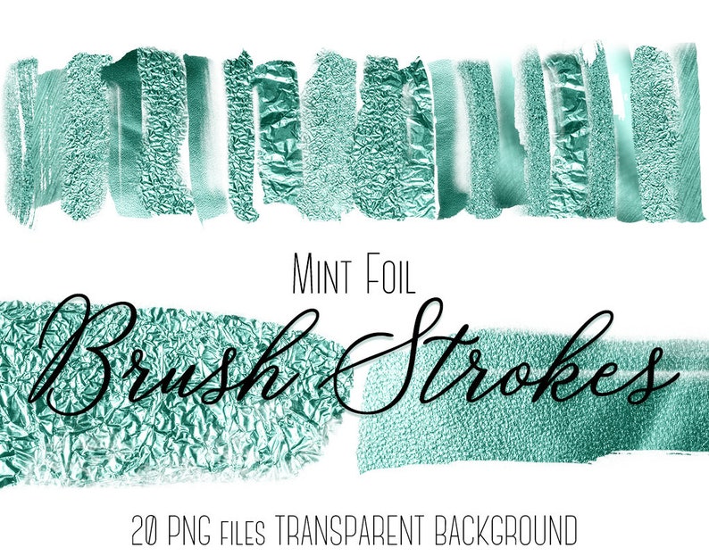 Download Mint foil brush strokes clipart Mint green brush strokes ...