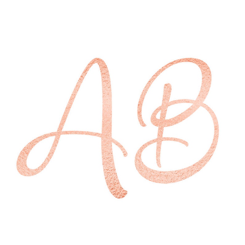 Rose Gold Alphabet Clipart Rose Gold Font Rose Gold Letters - Etsy