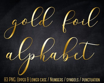 Gold font clipart, Gold foil alphabet clipart,Gold alphabet clip art,Gold letters clipart,Wedding clipart,Metallic font,Metallic letters,PNG