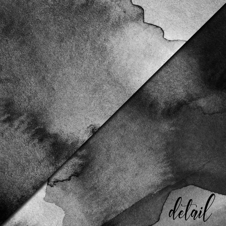 Black Watercolor Paper Watercolor Digital Paper Clipart Etsy