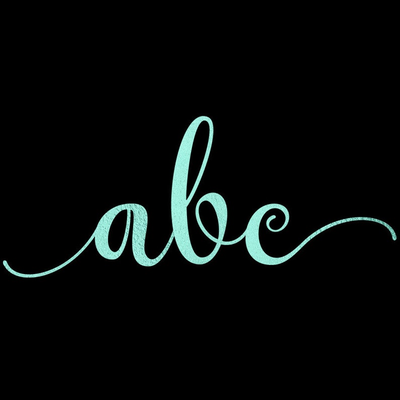 Mint Letters Clipart Mint Font Mint Alphabet With Swirls Etsy UK