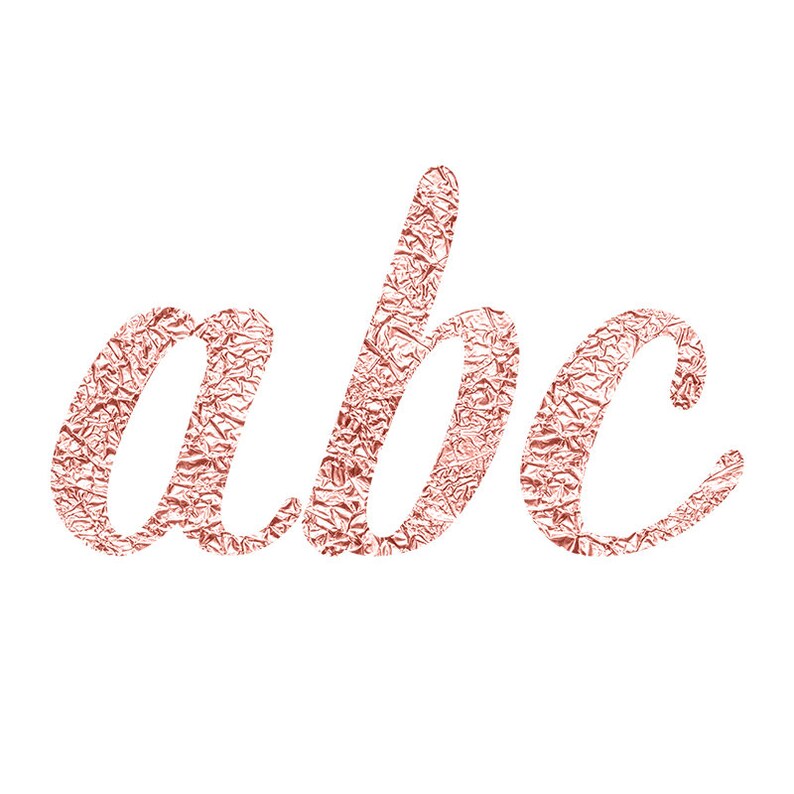 Rose Gold Letters, Rose Gold Foil Alphabet, Rose Gold Alphabet, Wedding ...