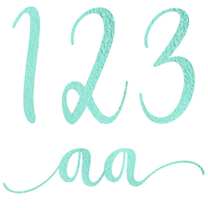 Mint Letters Clipart Mint Font Mint Alphabet With Swirls Etsy UK