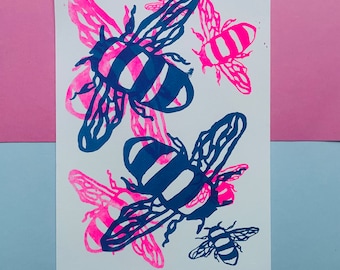 Bee Riso Print