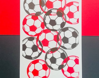 Red & Black Football Riso Print