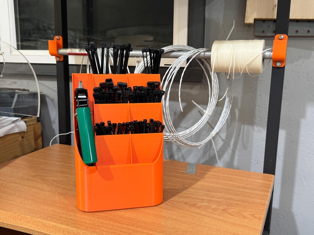Zip Tie Holder Standard and Compact Size Bundle Wall Mount Magnet