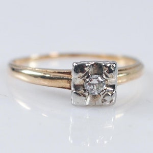 Antique 14K Gold Diamond Ring