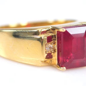 Gents Gold over Sterling Silver Ruby Ring