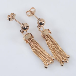 Antique 14K Gold Tassel Earrings