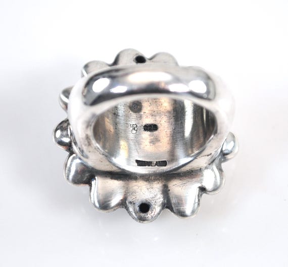 Signed Sterling Silver Chunky Ring - image 6