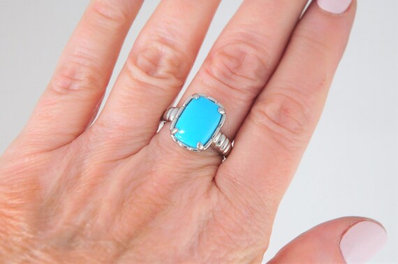 DK 925 Turquoise Ring Size 9 3 4 Etsy