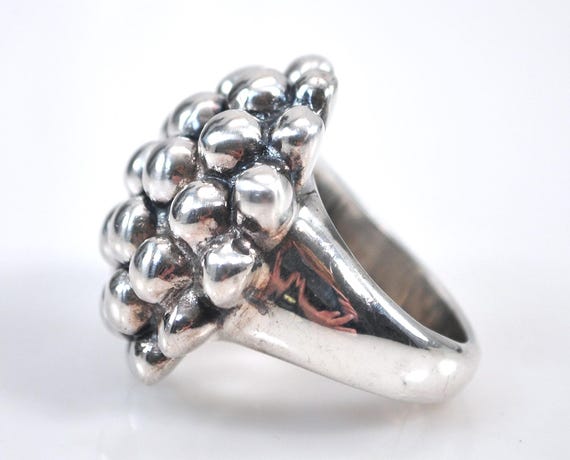 Signed Sterling Silver Chunky Ring - image 4