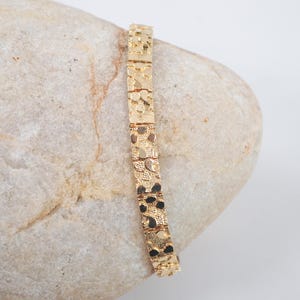 14K Gold Nugget Bracelet
