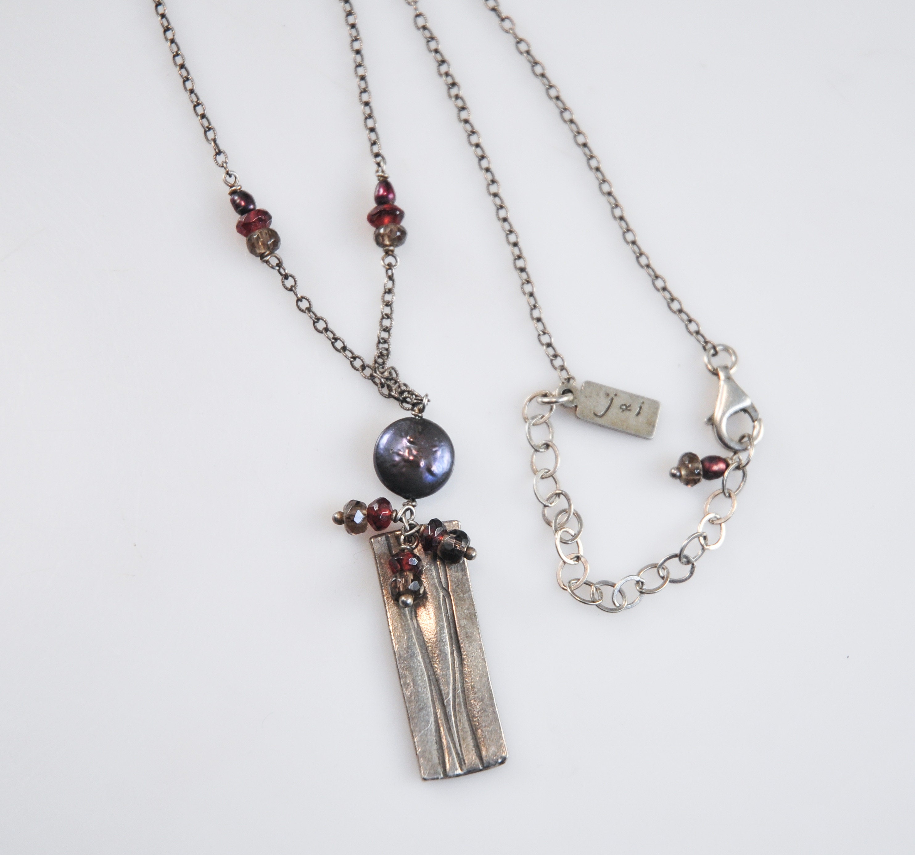 Vintage Artisan Signed Sterling Silver Necklace - Etsy