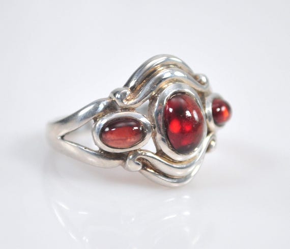 Pranda Sterling Silver Amber Ring - image 3