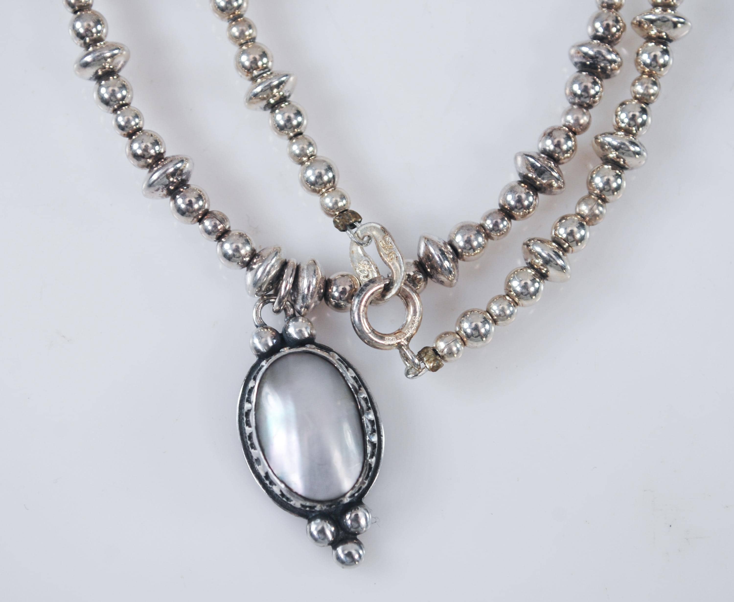 【Carolyn Pollack 】ヴィンテージ　リキッドシルバーラウンドビーズ Carolyn Pollack Necklace - Etsy