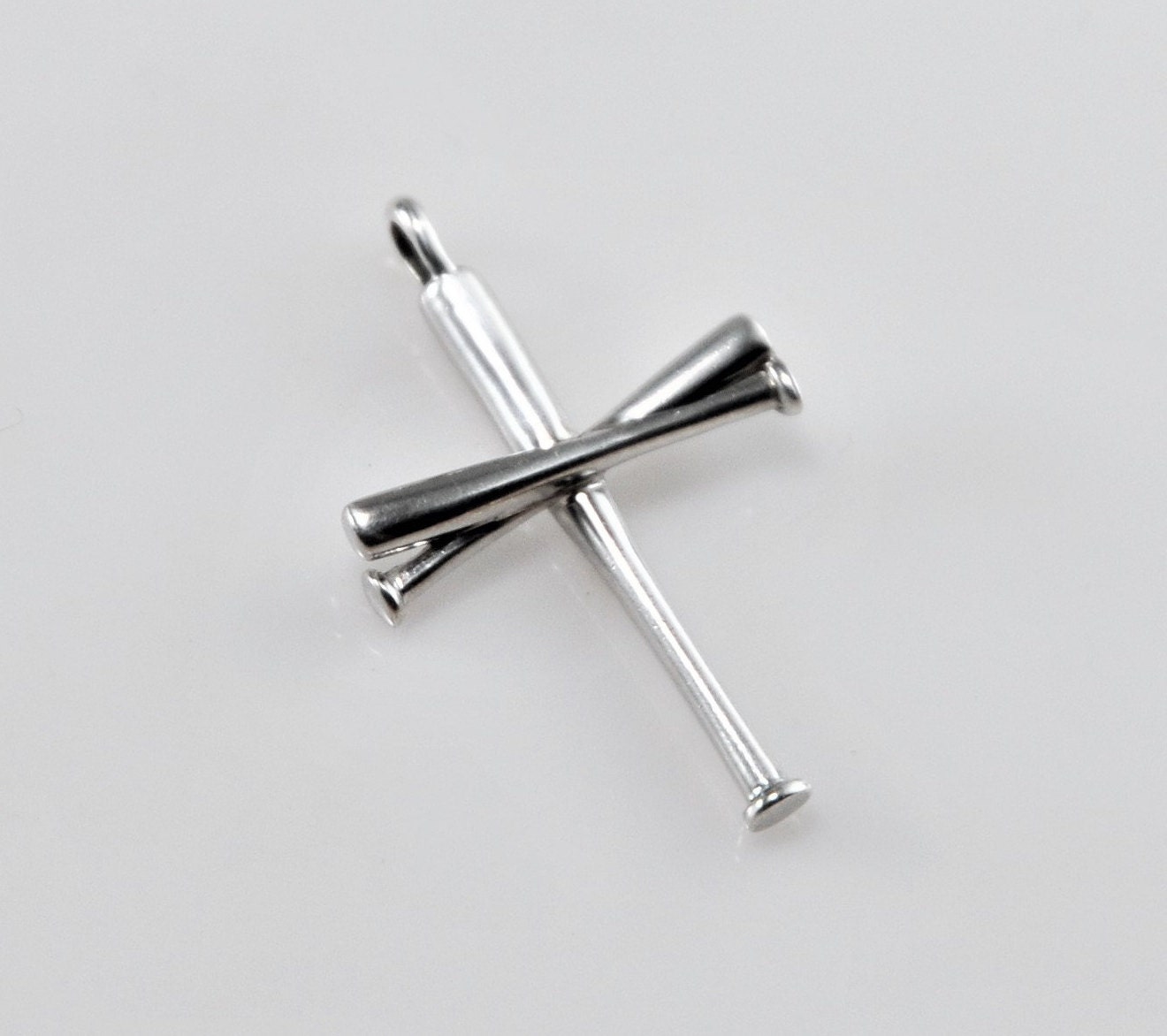 Faith 925 Baseball Bat Cross Pendant - Etsy
