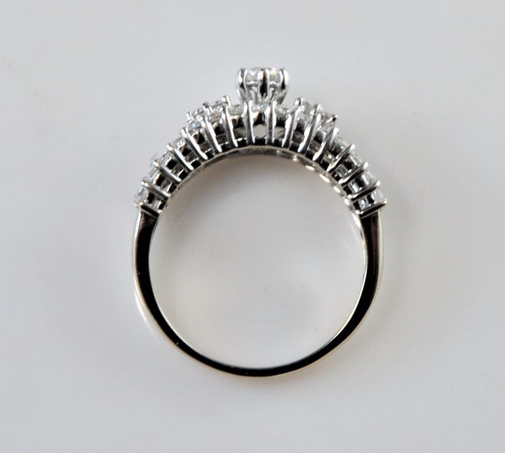 Vintage 14K White Gold 1ct tw Diamond Ring - image 7