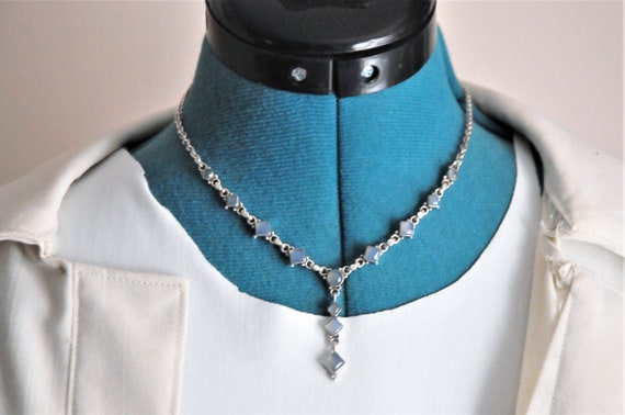 Adjustable Sterling Silver Chalcedony Y Necklace - image 8