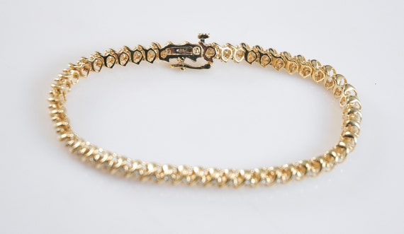 14K Gold 2ctw Diamond Tennis Bracelet - image 3