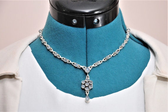 Adjustable Sterling Silver Chalcedony Y Necklace - image 10