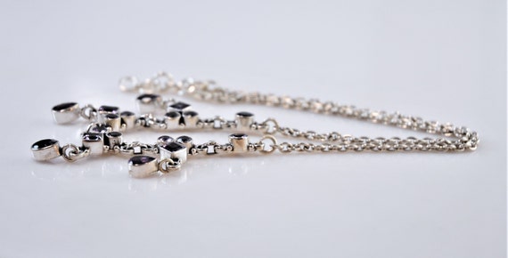 Sterling Silver Amethyst Bib Choker Necklace - image 5