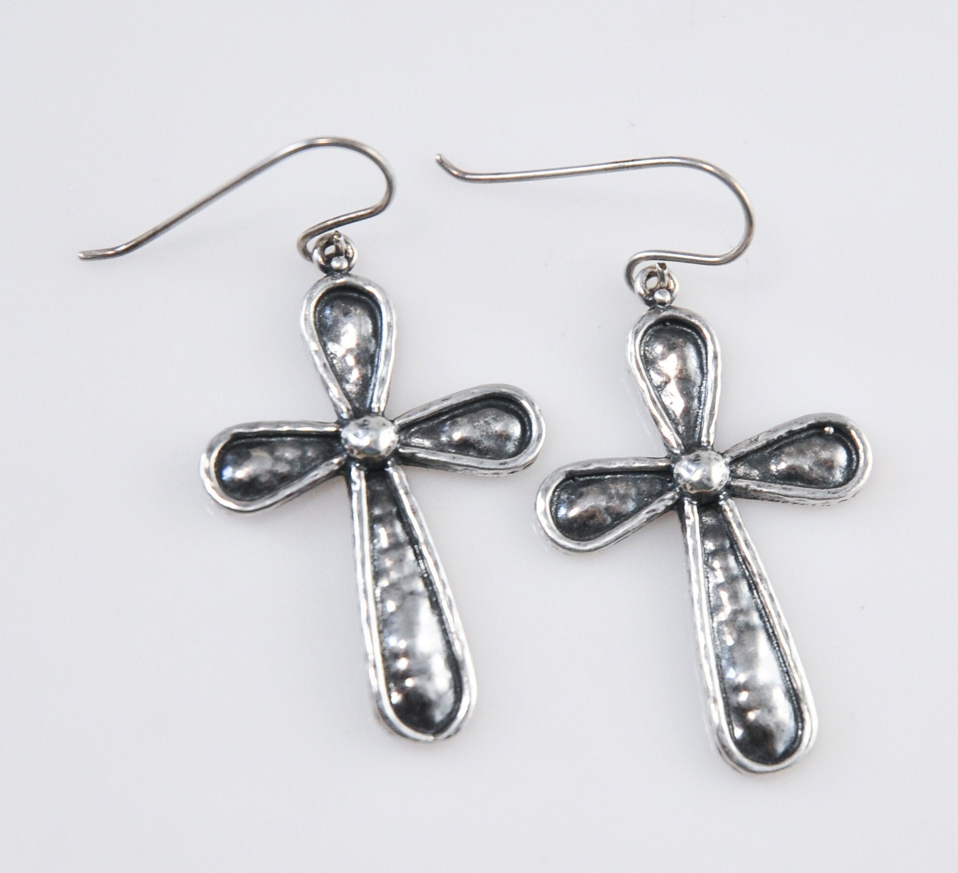 Boucles D'oreilles Croix En Argent U2022 Marc Orian
