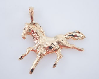 14K Gold Pferd Charm Anhänger